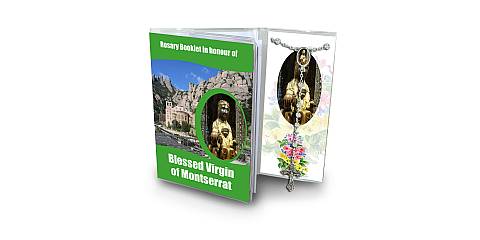 Libretto con rosario Madonna di Montserrat - inglese