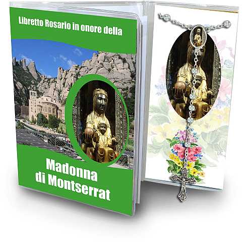 Libretto con Rosario Madonna di Montserrat - italiano