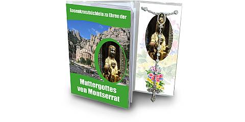 Libretto con Rosario Madonna di Montserrat - tedesco