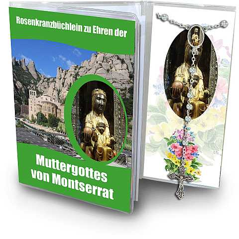 Libretto con Rosario Madonna di Montserrat - tedesco