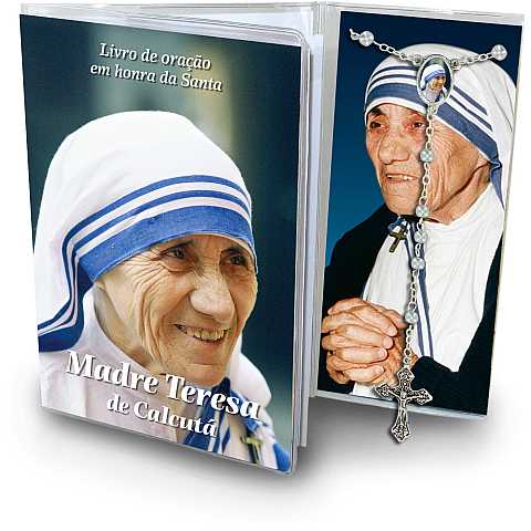 Libretto con Rosario Madre Teresa di Calcutta - portoghese