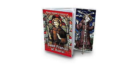 Libretto con rosario San Francesco d'Assisi (versione 1) - inglese