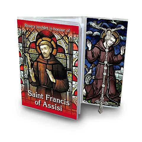 Libretto con rosario San Francesco d'Assisi (versione 1) - inglese