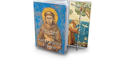 Libretto con Rosario San Francesco d'Assisi e rosario - italiano