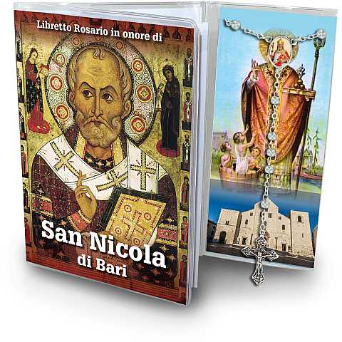 Libretto con rosario San Nicola di Bari - Italiano
