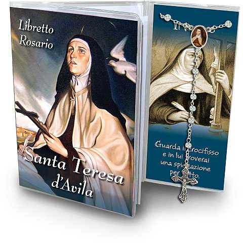 Libretto con Rosario Santa Teresa d Avila - italiano