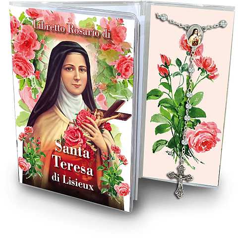 Libretto con rosario Santa Teresa di Lisieux - italiano