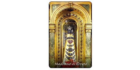 Card Madonna di Loreto in PVC da 5,5 x 8,5 cm - in italiano