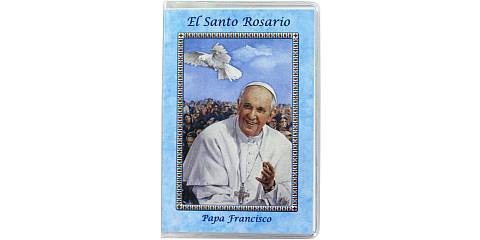 Libretto mini Santo Rosario cm 6,5 x 9,5 - Papa Francesco - Spagnolo