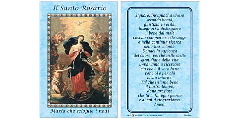 Libretto mini Santo Rosario cm 6,5 x 9,5 - Maria che scioglie i nodi