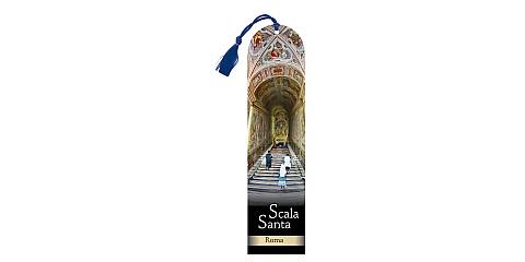 Segnalibro Scala Santa a forma di cupola con fiocchetto - 5,5 x 22,5 cm- italiano