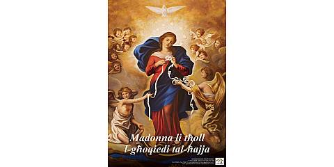 Poster Maria che scioglie i nodi con scritta in maltese - 30 x 42 cm