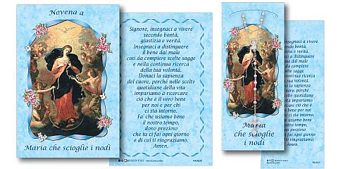 Libretto Novena a Maria che scioglie i nodi con rosario - italiano