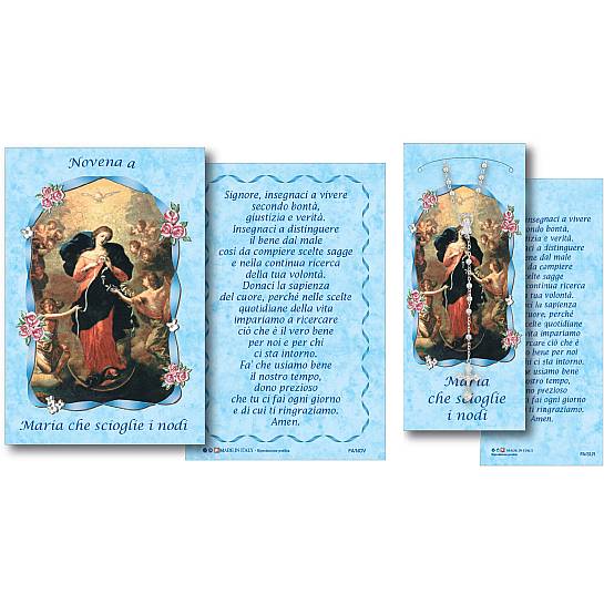 Libretto Novena a Maria che scioglie i nodi con rosario - italiano