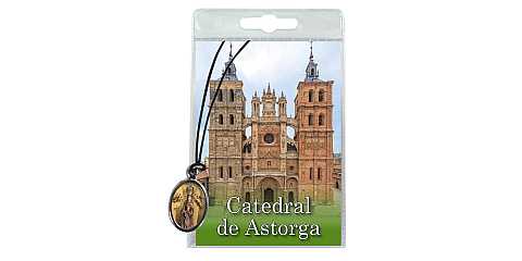 Medaglia Catedral de Astorga con laccio e preghiera in spagnolo