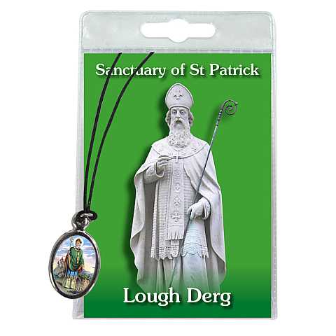 Medaglia Saint Patrick (Lough derg) con laccio e preghiera in inglese
