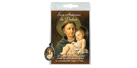 Medaglia Sant Antonio con laccio e con preghiera in spagnolo