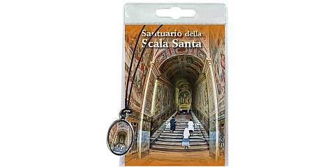 Medaglia Scala Santa con laccio e preghiera in italiano