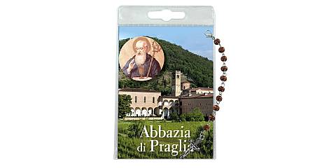 Decina Abbazia di Praglia in legno con preghiera in italiano