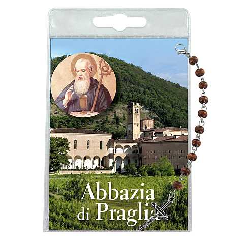 Decina Abbazia di Praglia in legno con preghiera in italiano