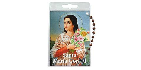 Decina di Santa Maria Goretti, in blister trasparente con preghiera, testi in italiano