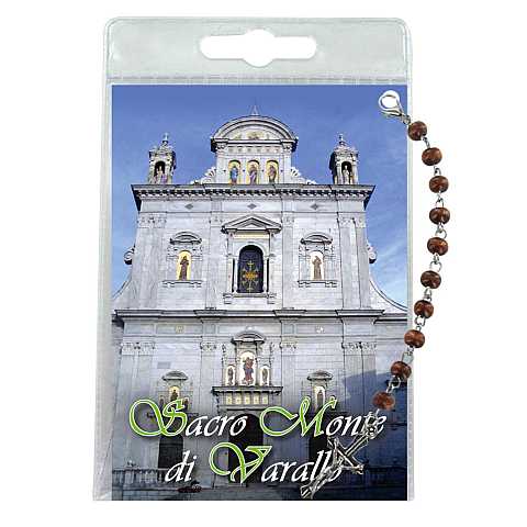 Decina del Sacro Monte di Varallo con blister trasparente e preghiera
