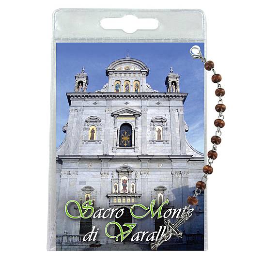 Decina del Sacro Monte di Varallo con blister trasparente e preghiera