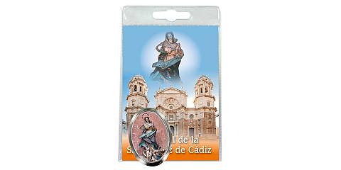Calamita Catedral de Cadix in metallo nichelato con preghiera in spagnolo