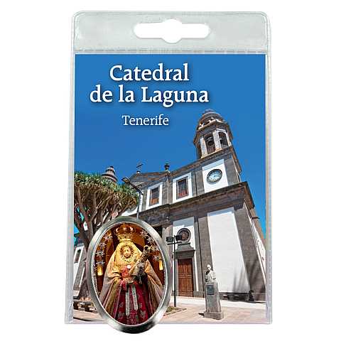 Calamita Catedral de la Laguna in metallo nichelato con preghiera in spagnolo