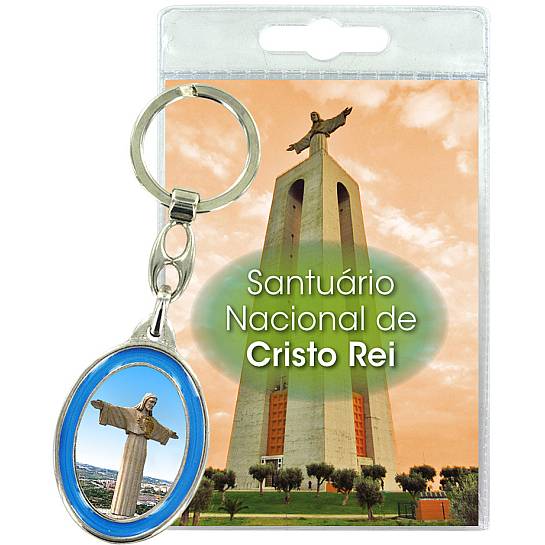 Portachiavi Santuario di Cristo Rei con preghiera in portoghese