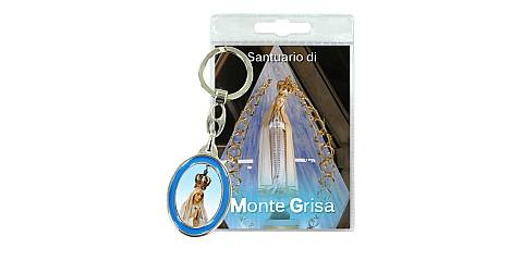 Portachiavi doppio Santuario di Monte Grisa con preghiera in italiano