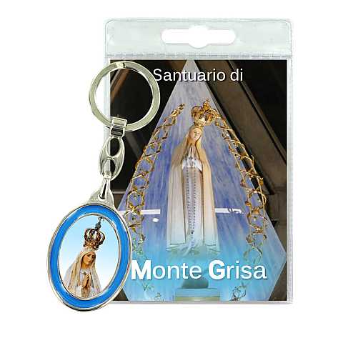 Portachiavi doppio Santuario di Monte Grisa con preghiera in italiano