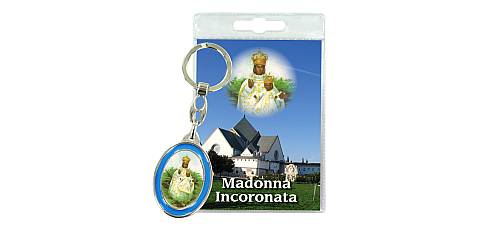 Portachiavi Madonna dell'Incoronata con preghiera in italiano