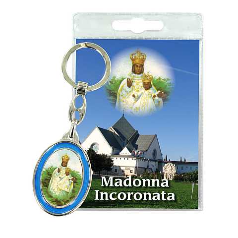 Portachiavi Madonna dell'Incoronata con preghiera in italiano