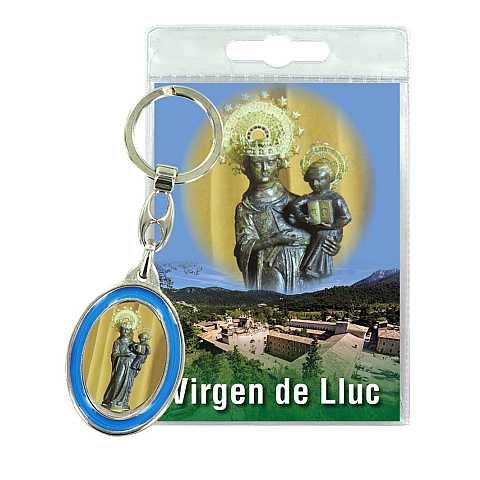 Portachiavi doppio Madonna di Lluc con preghiera in spagnolo