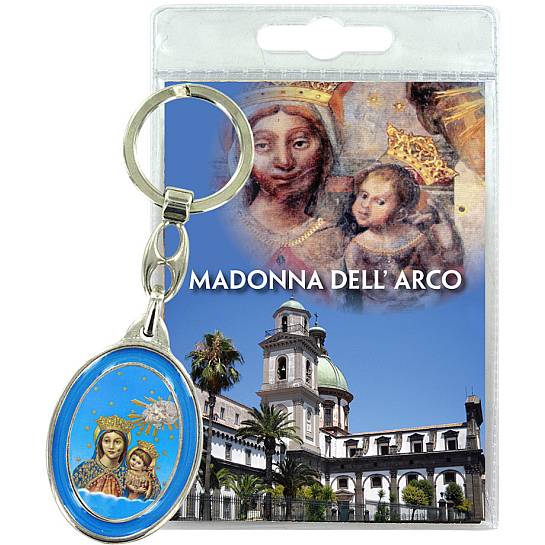 Portachiavi Santuario Madonna dell'Arco con preghiera in italiano