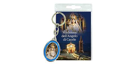 Portachiavi Madonna dell'Angelo di Caorle con preghiera in italiano