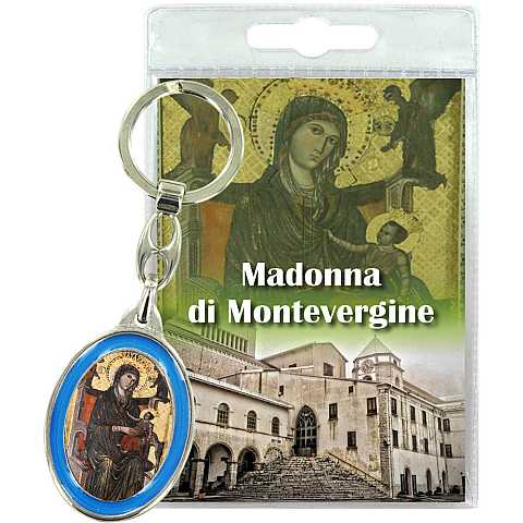 Portachiavi doppio Madonna di Montevergine con preghiera in italiano