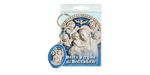Portachiavi Beata Vergine di Boccadirio con preghiera in italiano