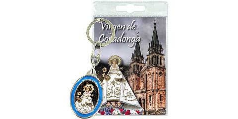 Portachiavi Madonna di Covadonga con preghiera in spagnolo
