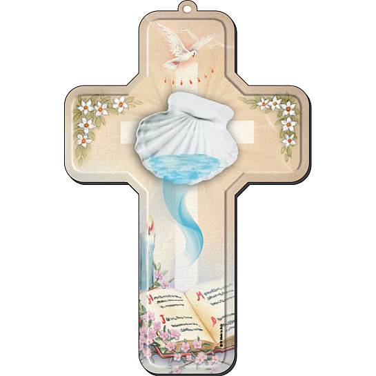 Crocifisso Regalo Per Battesimo Con Preghiera In Inglese 12 X 18 Cm 7148bain Ferrari Arrighetti