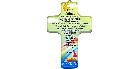 Crocifisso Per Bambini Con La Preghiera Del Padre Nostro In Inglese 12 X 18 Cm 7148pnin Ferrari Arrighetti