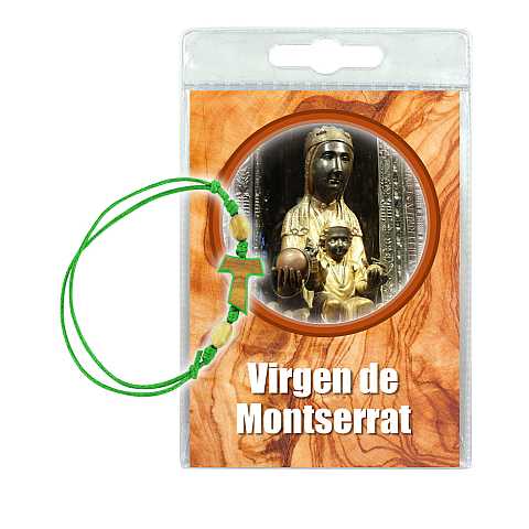 Blister preghiera a Madonna di Montserrat con bracciale - spagnolo