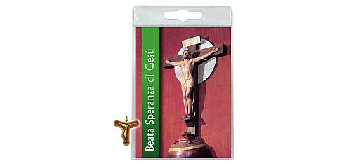 Blister B) Beata Speranza di Gesù con croce in ulivo - italiano