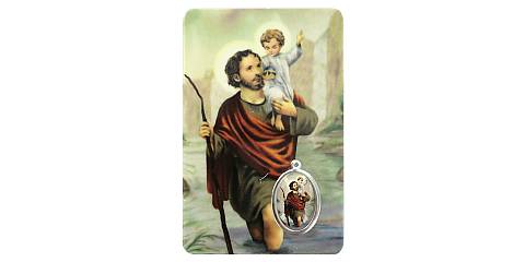 Card San Cristoforo in PVC - misura 5,5 x 8,5 cm - Spagnolo