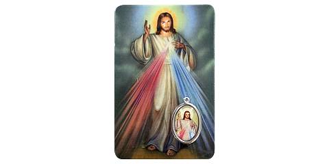 Card Gesù Misericordioso in PVC - 5,5 x 8,5 cm - Spagnolo