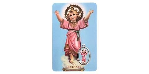 Card Divino Gesù Bambino in PVC - 5,5 x 8,5 cm - spagnolo