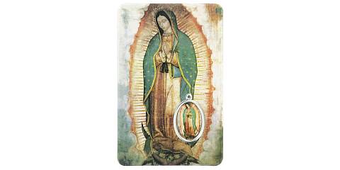 Card Madonna di Guadalupe in PVC - 5,5 x 8,5 cm - inglese
