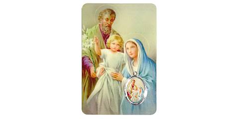 Card Sacra Famiglia in PVC - 5,5 x 8,5 cm - francese