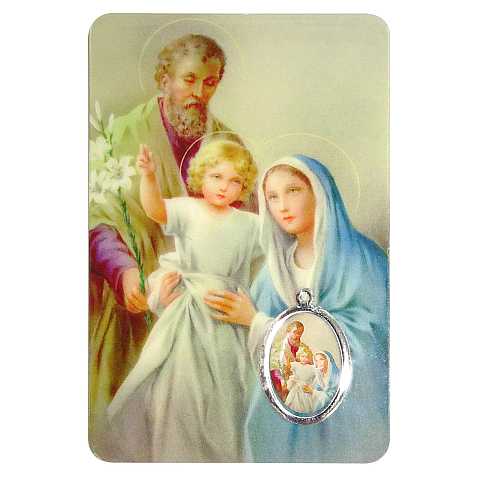 Card Sacra Famiglia in PVC - 5,5 x 8,5 cm - Inglese